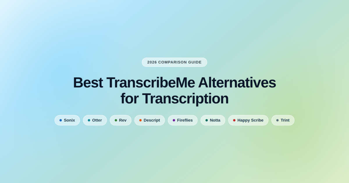 transcribeMe- alternatives