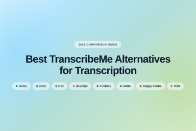 transcribeMe- alternatives